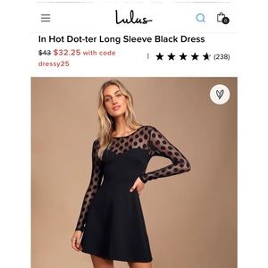 NWT LONG SLEEVE BLACK DRESS